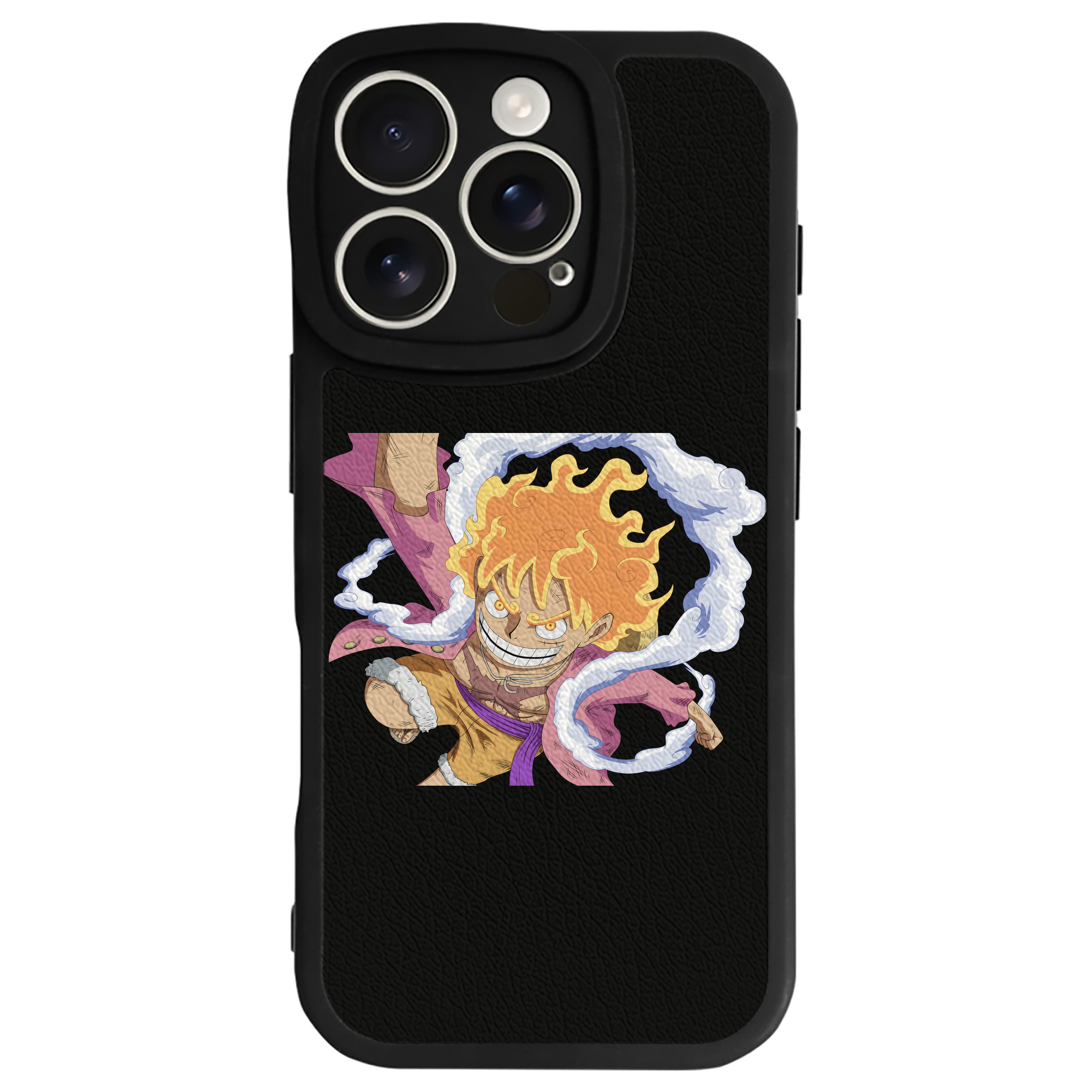 （画像用） ワンピース モンキー・D・ルフィ ONE PIECE Monkey D. Luffy 【iPhone 16シリーズ対応】シリコンスマホケース（レザー調） 材質：シリコン